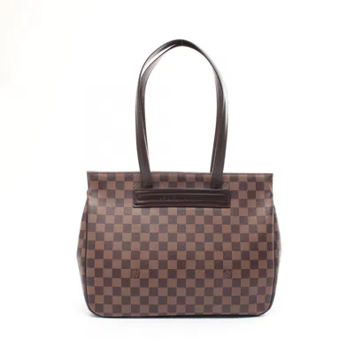Pre-owned Louis Vuitton Brown Coated Canvas Pvc Damier Canvas Leather Tote Bag ()