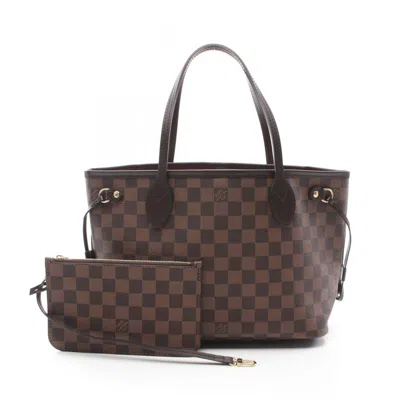 Pre-owned Louis Vuitton Brown Coated Canvas Pvc Damier Canvas Leather Tote Bag ()