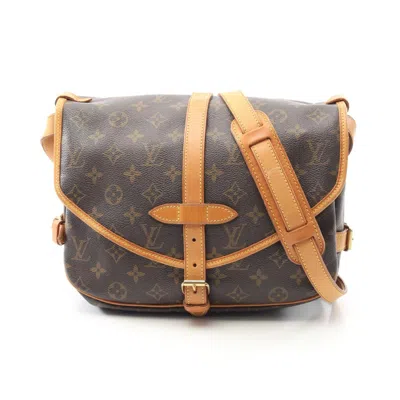 Pre-owned Louis Vuitton Brown Coated Canvas Pvc Monogram Leather Shoulder Bag ()