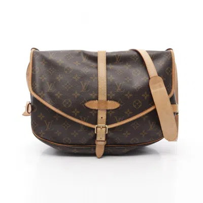 Pre-owned Louis Vuitton Brown Coated Canvas Pvc Monogram Leather Shoulder Bag ()