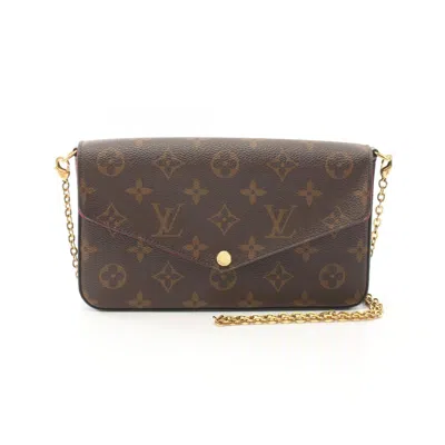 Pre-owned Louis Vuitton Brown Coated Canvas Pvc Monogram Pochette Shoulder Bag ()