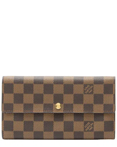 Pre-owned Louis Vuitton Brown Coated Canvas Sarah Wallet (authentic Pre-loved)