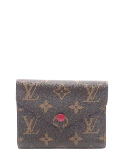 Louis Vuitton Brown Coated Canvas Victorine Wallet (authentic Pre-loved) In Multi