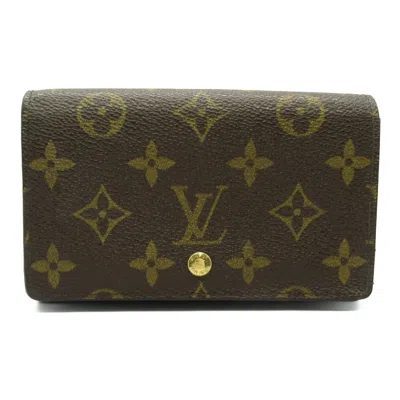 Pre-owned Louis Vuitton Brown Coated Canvas Wallet (bi-fold) ()
