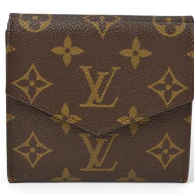 Pre-owned Louis Vuitton Brown Coated Canvas Wallet (bi-fold) ()