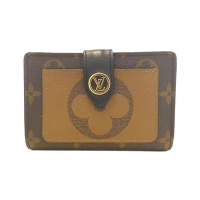 Pre-owned Louis Vuitton Brown Coated Canvas Wallet (bi-fold) ()