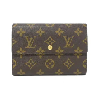 Pre-owned Louis Vuitton Brown Coated Canvas Wallet (tri-fold) ()
