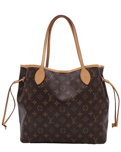 Pre-owned Louis Vuitton Brown Coated/waterproof Canvas Neverfull Mm Tote (authentic Pre-  Loved)