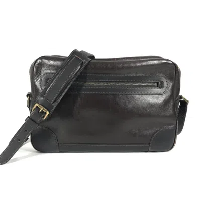 Pre-owned Louis Vuitton Brown Coffee Utah Leather Messenger Bag Shoulder Bag ()