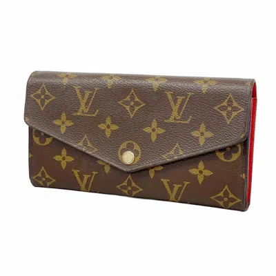Pre-owned Louis Vuitton Brown Coquelicots Long Wallet (bi-fold) ()