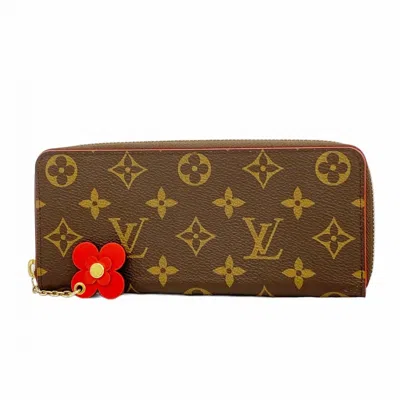 Pre-owned Louis Vuitton Brown Coquelicots Long Wallet (bi-fold) ()