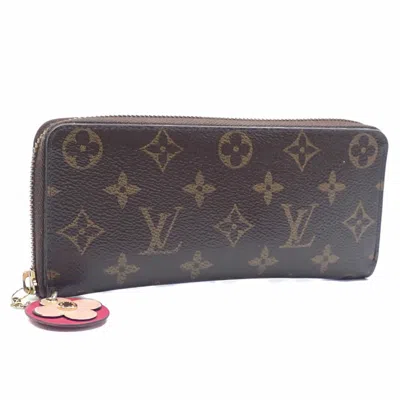 Pre-owned Louis Vuitton Brown Coquelicots Monogram Long Wallet (bi-fold) ()
