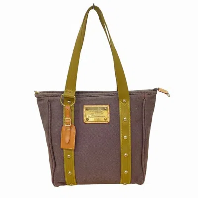 Pre-owned Louis Vuitton Brown Cotton Canvas Shoulder Bag Tote Bag ()