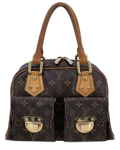 Pre-owned Louis Vuitton Brown Cotton Manhattan (authentic Pre-loved)