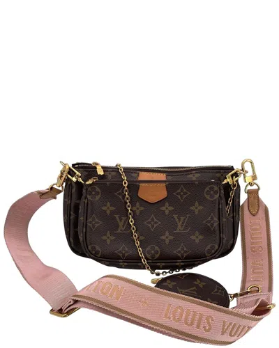 Pre-owned Louis Vuitton Brown Cotton Multi Pochette Accessoires (authentic Pre-loved)