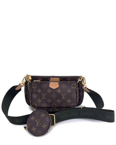 Pre-owned Louis Vuitton Brown Cotton Multi Pochette Accessoires (authentic Pre-loved)