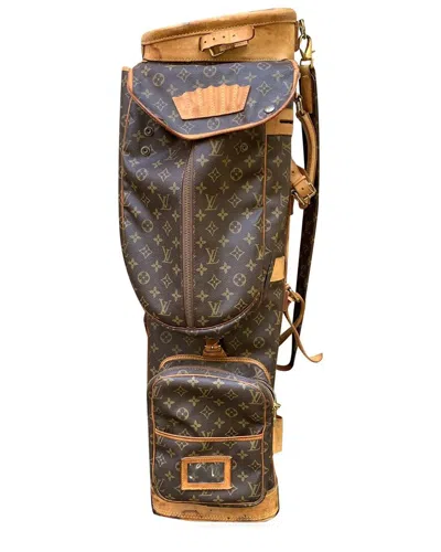 Pre-owned Louis Vuitton Brown Cotton Sac De Golf (authentic Pre-loved)