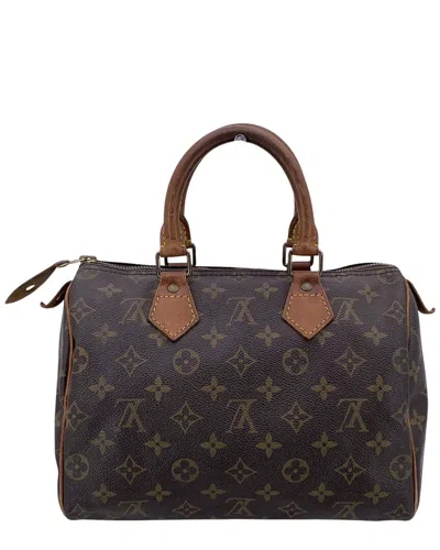 Pre-owned Louis Vuitton Brown Cotton Speedy (authentic Pre-loved)