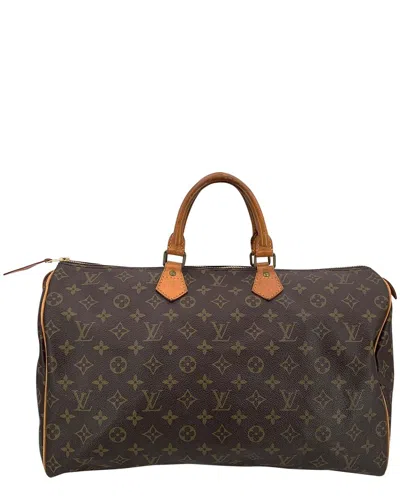 Pre-owned Louis Vuitton Brown Cotton Speedy (authentic Pre-loved)