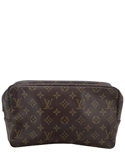 Pre-owned Louis Vuitton Brown Cotton Trousse De Toilette (authentic Pre-loved)