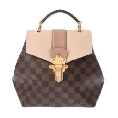Pre-owned Louis Vuitton Brown Cream Damier Canvas Backpack ()