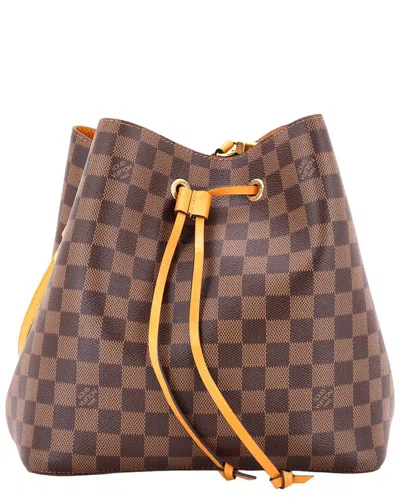 Louis Vuitton Brown Damier & Leather Neonoe Mm (authentic Pre-loved)