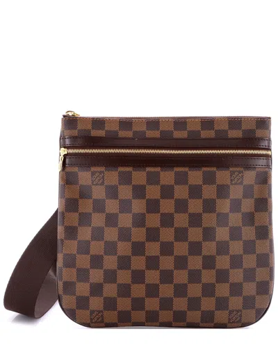 Pre-owned Louis Vuitton Brown Damier Bosphore Pochette (authentic Pre-loved)