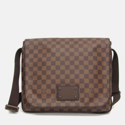 Pre-owned Louis Vuitton Brown Damier Brooklyn Mm Shoulder Bag