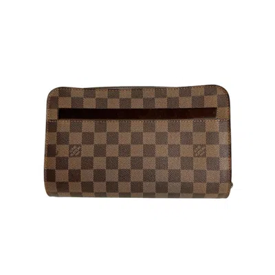 Pre-owned Louis Vuitton Brown Damier Canvas Clutch Bag ()