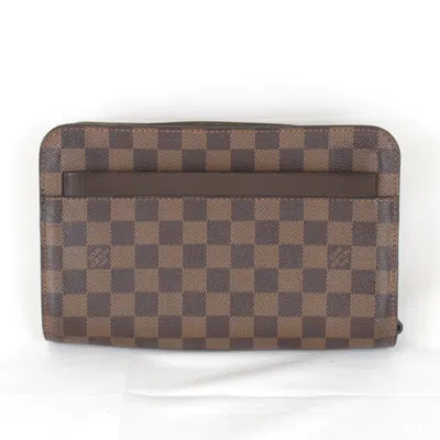 Pre-owned Louis Vuitton Brown Damier Canvas Clutch Bag ()