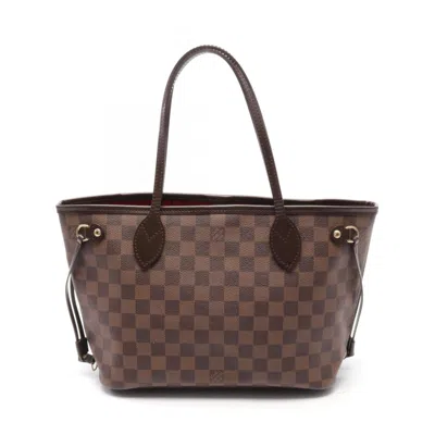 Pre-owned Louis Vuitton Brown Damier Canvas Coated Canvas Leather Tote Bag ()