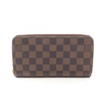 Pre-owned Louis Vuitton Brown Damier Canvas Coated Canvas Long Wallet (bi-fold) ()