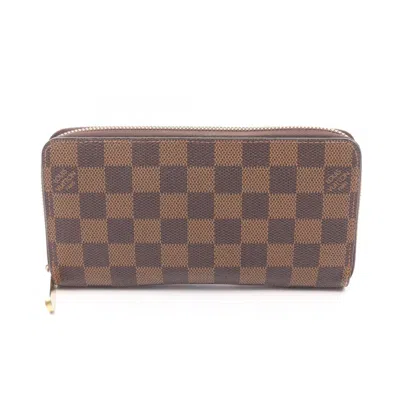 Pre-owned Louis Vuitton Brown Damier Canvas Coated Canvas Long Wallet (bi-fold) ()