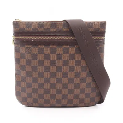 Pre-owned Louis Vuitton Brown Damier Canvas Coated Canvas Pochette Shoulder Bag ()