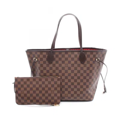 Pre-owned Louis Vuitton Brown Damier Canvas Coated Canvas Pouch Tote Bag ()