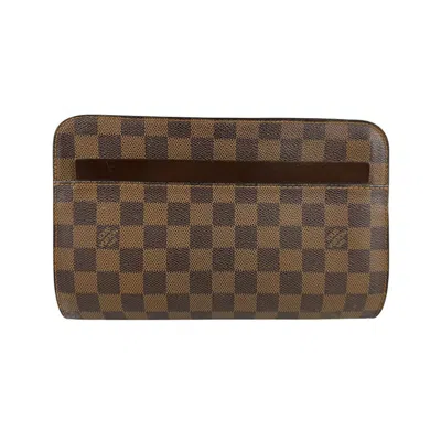 Pre-owned Louis Vuitton Brown Damier Canvas Damier Canvas Clutch Bag ()