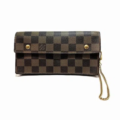 Pre-owned Louis Vuitton Brown Damier Canvas Damier Canvas Long Wallet (bi-fold) ()