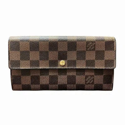 Pre-owned Louis Vuitton Brown Damier Canvas Damier Canvas Long Wallet (bi-fold) ()