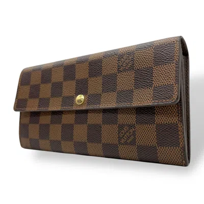 Pre-owned Louis Vuitton Brown Damier Canvas Damier Canvas Long Wallet (bi-fold) ()