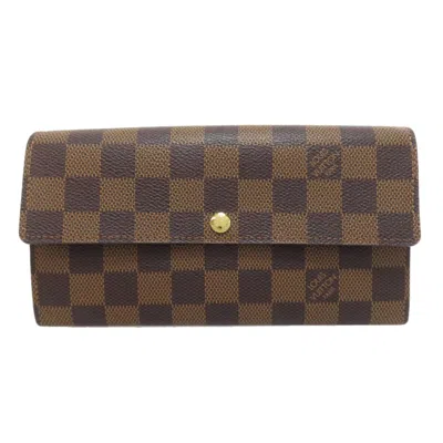 Pre-owned Louis Vuitton Brown Damier Canvas Damier Canvas Long Wallet (bi-fold) ()