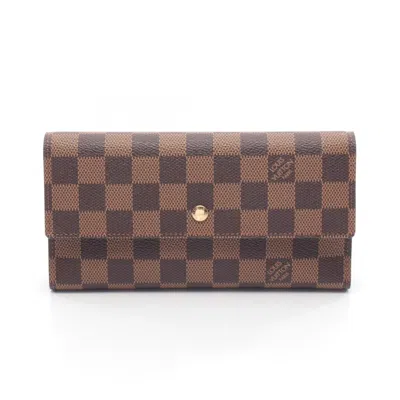 Pre-owned Louis Vuitton Brown Damier Canvas Damier Canvas Long Wallet (tri-fold) ()