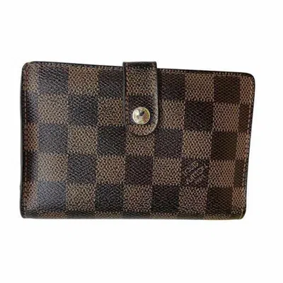 Pre-owned Louis Vuitton Brown Damier Canvas Damier Canvas Wallet (bi-fold) () In Brown, Damier Canvas