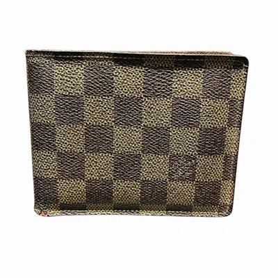 Pre-owned Louis Vuitton Brown Damier Canvas Damier Canvas Wallet (bi-fold) () In Brown, Damier Canvas