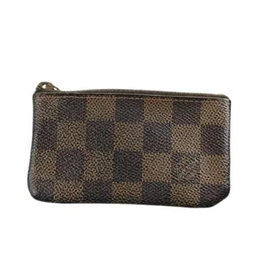 Pre-owned Louis Vuitton Brown Damier Canvas Ebene Damier Canvas Coin Purse/coin Case ()