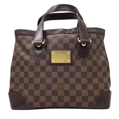 Pre-owned Louis Vuitton Brown Damier Canvas Ebene Damier Canvas Handbag Tote Bag () In Brown, Damier Canvas, Ebene