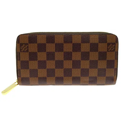 Pre-owned Louis Vuitton Brown Damier Canvas Ebene Damier Canvas Long Wallet (bi-fold) ()