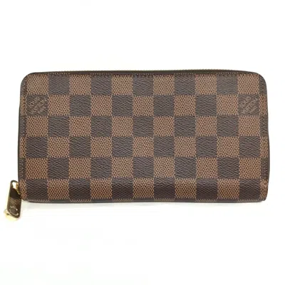 Pre-owned Louis Vuitton Brown Damier Canvas Ebene Damier Canvas Long Wallet (bi-fold) ()