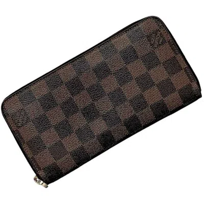 Pre-owned Louis Vuitton Brown Damier Canvas Ebene Damier Canvas Long Wallet (bi-fold) ()