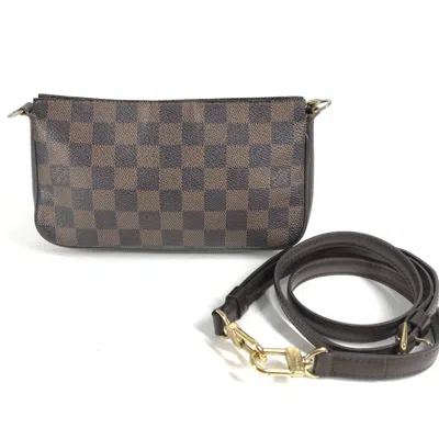 Pre-owned Louis Vuitton Brown Damier Canvas Ebene Damier Canvas Pochette Shoulder Bag ()