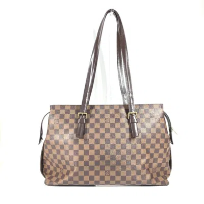 Pre-owned Louis Vuitton Brown Damier Canvas Ebene Damier Canvas Shoulder Bag Tote Bag ()